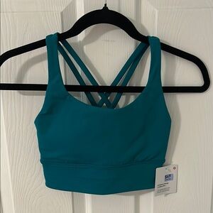 lululemon Deep Teal Energy Longline Sports Bra